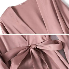 Load image into Gallery viewer, Ladies Fashion Red Soft Short Sleepwear For Women Trendy Women's Comfortable V Neck Bathrobe  Bridesmaid Bride Party Robes
