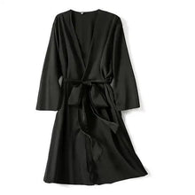 Load image into Gallery viewer, Ladies Fashion Red Soft Short Sleepwear For Women Trendy Women's Comfortable V Neck Bathrobe  Bridesmaid Bride Party Robes
