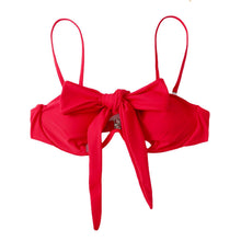 Load image into Gallery viewer, Ladies Summer Solid Color  Swimsuit Female Detachable Shoulder Strap Halter Bikini Women's Bikini Swimsuits One Piece Bathing Suits Tie Knot Cutout Swimwear with Crisscross Design

