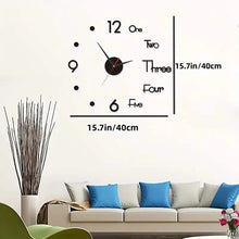 Load image into Gallery viewer, Large 3D Frameless Wall Clock Stickers
