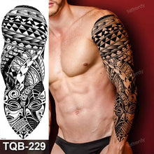 Load image into Gallery viewer, Large Black Temporary Tattoo Waterproof Luxury Big Tattoo For Body Arm Legs Modern Design
