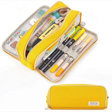Load image into Gallery viewer, Large Capacity 3 Compartment Pouch Pencil Case

