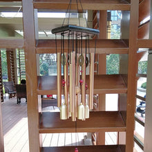Load image into Gallery viewer, Large Copper Money Pendant Wind Chime Tubes Bells Copper Metal Pipe Chime Large Wind Chimes Bells Tubes Pendant Balcony Outdoor Yard Garden Home Decoration
