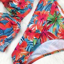Load image into Gallery viewer, Large Size Swimsuit Women High Waist Bikini Swimwear Women High Waisted Bikini Set Two Piece Swimsuits Tummy Control Bathing Suits With Shorts Push Up Swim Wear Female Bandage Bikini Set Bathing Suit Women
