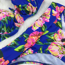 Load image into Gallery viewer, Large Size Swimsuit Women High Waist Bikini Swimwear Women High Waisted Bikini Set Two Piece Swimsuits Tummy Control Bathing Suits With Shorts Push Up Swim Wear Female Bandage Bikini Set Bathing Suit Women
