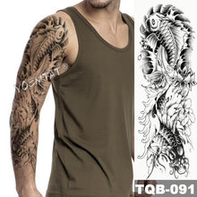 Load image into Gallery viewer, Large Tattoo Sleeve Arm Waterproof Temporary Sticker Tiger Fox For Arm Luxury Colorful Design

