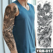 Load image into Gallery viewer, Large Tattoo Sleeve Arm Waterproof Temporary Sticker Tiger Fox For Arm Luxury Colorful Design
