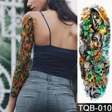 Load image into Gallery viewer, Large Tattoo Sleeve Arm Waterproof Temporary Sticker Tiger Fox For Arm Luxury Colorful Design
