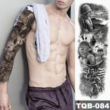 Load image into Gallery viewer, Large Tattoo Sleeve Arm Waterproof Temporary Sticker Tiger Fox For Arm Luxury Colorful Design
