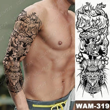 Load image into Gallery viewer, Large Tattoo Sleeve Arm Waterproof Temporary Sticker Tiger Fox For Arm Luxury Colorful Design
