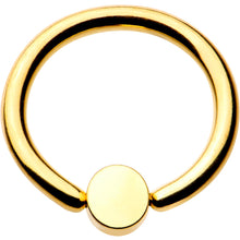 Load image into Gallery viewer, 16G 5/16 Clear Gem 3mm Disc Gold IP BCR Captive Ring
