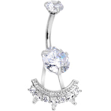 Load image into Gallery viewer, Clear CZ Gem Icy Bling Dangle Belly Ring
