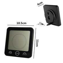 Load image into Gallery viewer, LCD Screen Waterproof Digital Bathroom Digital Bathroom Shower Kitchen Clock Timer with Alarm Waterproof for Water Splashes Visual Countdown Timer Time Management  Wall Clock Temperature Humidity Countdown Time Function Wash Shower Hanging Clocks Timer
