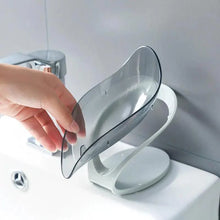 Load image into Gallery viewer, Leaf Shape Soap Box Creative Drain Soap Holder Bathroom Soap Holder Free Perforated Soap Dish For Bathroom Suction Cup Soap Dish Soap Dish with Draining Tray Soap Holder Saver for Shower Bathroom Keep Soap Bars Dry Clean

