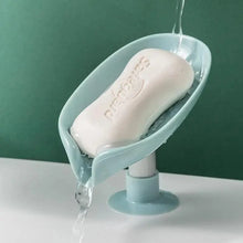 Load image into Gallery viewer, Leaf Shaped Soap Dish Holder Suction Cup Soap Dish For Bathroom Shower Soap Box Sponge Soap Holder Storage Tray Soap container Soap Dish Holder Lotus Leaf Shape With Suction Cup Drain Detachable Soap Box Not Punched Toilet Bath Drain Shelf Storage
