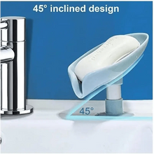 Load image into Gallery viewer, Leaf Shaped Soap Dish Holder Suction Cup Soap Dish For Bathroom Shower Soap Box Sponge Soap Holder Storage Tray Soap container Soap Dish Holder Lotus Leaf Shape With Suction Cup Drain Detachable Soap Box Not Punched Toilet Bath Drain Shelf Storage
