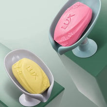 Load image into Gallery viewer, Leaf Shaped Soap Dish Holder Suction Cup Soap Dish For Bathroom Shower Soap Box Sponge Soap Holder Storage Tray Soap container Soap Dish Holder Lotus Leaf Shape With Suction Cup Drain Detachable Soap Box Not Punched Toilet Bath Drain Shelf Storage
