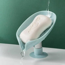 Load image into Gallery viewer, Leaf Shaped Soap Dish Holder Suction Cup Soap Dish For Bathroom Shower Soap Box Sponge Soap Holder Storage Tray Soap container Soap Dish Holder Lotus Leaf Shape With Suction Cup Drain Detachable Soap Box Not Punched Toilet Bath Drain Shelf Storage
