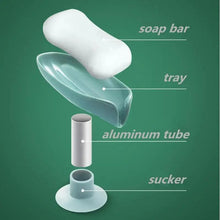 Load image into Gallery viewer, Leaf Shaped Soap Dish Holder Suction Cup Soap Dish For Bathroom Shower Soap Box Sponge Soap Holder Storage Tray Soap container Soap Dish Holder Lotus Leaf Shape With Suction Cup Drain Detachable Soap Box Not Punched Toilet Bath Drain Shelf Storage
