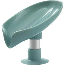 Load image into Gallery viewer, Leaf Shaped Soap Dish Holder Suction Cup Soap Dish For Bathroom Shower Soap Box Sponge Soap Holder Storage Tray Soap container Soap Dish Holder Lotus Leaf Shape With Suction Cup Drain Detachable Soap Box Not Punched Toilet Bath Drain Shelf Storage

