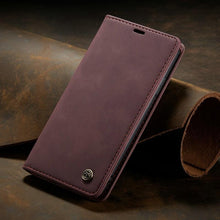 Load image into Gallery viewer, Leather Case For iPhone 14 13 11 12 Mini Pro XS XR Max Luxury Magnetic Flip Phone Case For iPhone Business Classic Wallet Cover Leather Magnetic Flip Back Stand Case/Cover

