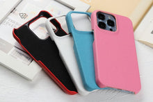 Load image into Gallery viewer, Leather Case For iPhone 14 13 12 Pro Max 13 Mini 14 Back Cover Simple Classic Quality Shockproof High Protection Leather Soft Grip Phone Back Cover For iPhone
