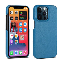 Load image into Gallery viewer, Leather Case For iPhone 14 13 12 Pro Max 13 Mini 14 Back Cover Simple Classic Quality Shockproof High Protection Leather Soft Grip Phone Back Cover For iPhone
