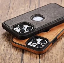 Load image into Gallery viewer, Leather Case Thin Flexible Soft Grip Luxury  PU Leather Cover for Men Durable Anti-Scratch Full Phone Cases For iPhone 14 Pro Max 14 Plus Case Slim PU Leather Soft Shockproof Back Cover for iPhone 14 Pro
