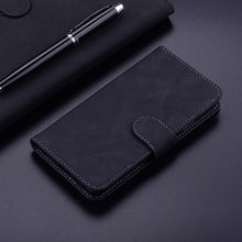 Load image into Gallery viewer, Leather Phone Case Wallet Cover For iPhone XR XS 10 11 Pro 12 mini 13 Pro Max Flip Stand Case Simple Skin-Friendly PU Leather Case Wallet Protective Case Flip Shockproof Mobile Phone Case

