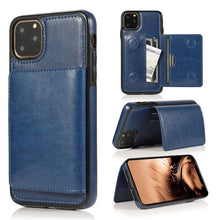 Load image into Gallery viewer, Leather Wallet Case For iPhone 11 Pro Max XS Max XR X 8 7 6S 6Plus 5 5S With Stand Card Pocket Case Cover Shockproof Texture PU Leather  Wallet Cover
