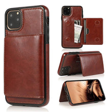 Load image into Gallery viewer, Leather Wallet Case For iPhone 11 Pro Max XS Max XR X 8 7 6S 6Plus 5 5S With Stand Card Pocket Case Cover Shockproof Texture PU Leather  Wallet Cover
