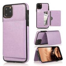 Load image into Gallery viewer, Leather Wallet Case For iPhone 11 Pro Max XS Max XR X 8 7 6S 6Plus 5 5S With Stand Card Pocket Case Cover Shockproof Texture PU Leather  Wallet Cover
