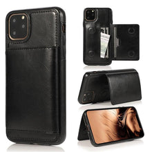Load image into Gallery viewer, Leather Wallet Case For iPhone 11 Pro Max XS Max XR X 8 7 6S 6Plus 5 5S With Stand Card Pocket Case Cover Shockproof Texture PU Leather  Wallet Cover
