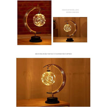 Load image into Gallery viewer, LED Ball Lamp Wrought Iron Moon Lamp
