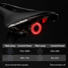 Load image into Gallery viewer, LED Bicycle Waterproof USB Charging Taillight Cycling Flashlight Auto Brake Sensing Smart Bicycle Rear Brake Lights Braking Sensing Taillights USB Rechargeable Ultra Bright LED Warning Bicycle Flashlight
