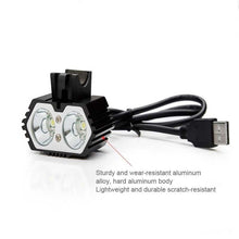 Load image into Gallery viewer, LED Bike Light Waterproof Bicycle Light USB Rechargeable Headlight Outdoor Cycling Front Lamp Cycling Front Lamp Bike Headlight For Mountain Road And City Bicycle
