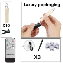 Load image into Gallery viewer, LED Candles Light Flameless Remote Control For Home Dinner Party Christmas Tree Candle LED Flameless Taper Candles Flickering with Remote Timer Battery Operated Waterproof Christmas Tree Candles Warm White Window Candles  Decoration Lamp Light New Years
