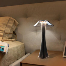 Load image into Gallery viewer, LED Desk Lamp Dimmable Protection Eyes USB Charging Smart Touch Switch Bedside Lamps Transparent Crystal Creative Table Light Decorative Table Lamp Cute Study Lamps for Bedroom Décor
