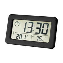 Load image into Gallery viewer, LED Digital Clock Digital Alarm Clock Battery Operated Small Desk Clocks with Smart Night Light Date Indoor Temperature LCD Electronic Clock for Bedroom  Electronic Digital Screen Desktop Clock for Home Office Backlight Snooze Desk Clocks
