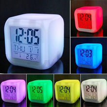 Load image into Gallery viewer, LED Digital Smart Alarm Clock Electronic Desktop Clocks LCD Display Showing Time Alarm Date Bedside Alarm Clocks with Snooze for Bedroom Kitchen Office Battery Operated  Watch Table Electronic Desktop Clocks USB Wake Up Clock Wake Up Time
