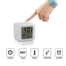 Load image into Gallery viewer, LED Digital Smart Alarm Clock Electronic Desktop Clocks LCD Display Showing Time Alarm Date Bedside Alarm Clocks with Snooze for Bedroom Kitchen Office Battery Operated  Watch Table Electronic Desktop Clocks USB Wake Up Clock Wake Up Time
