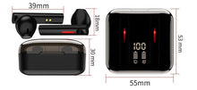 Load image into Gallery viewer, LED Display Bluetooth 5.0  Wireless Headphone Magnetic 9D Stereo Sound Earbud Sports Easy Pairing Earphone With Microphone Bluetooth In Ear Built-in Mic Headset For Sport Black Headphones Wireless Light Weight Design
