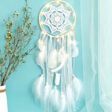 Load image into Gallery viewer, LED Dream Catcher Lamp Flying Wind Chimes Lighting Dream-catcher Handmade Ornaments Traditional Gifts Feather Pendant Romantic Creative Wall Hanging Home Wall Decoration Ornament Craft Native American Style
