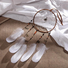 Load image into Gallery viewer, LED Dream Catcher Lamp Flying Wind Chimes Lighting Dream-catcher Handmade Ornaments Traditional Gifts Feather Pendant Romantic Creative Wall Hanging Home Wall Decoration Ornament Craft Native American Style
