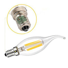 Load image into Gallery viewer, LED Filament Bulb E14 4W/6W AC220V Glass Shell 360 Degree C35 Edison Retro Candle Light Warm/Cold White  LED Candelabra Bulb 25W Equivalent 250 Lumens, 3000K Soft White 2W Filament Dimmable LED Chandelier Light Bulbs
