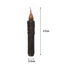 Load image into Gallery viewer, LED Flameless Wax Candle Battery Operated Taper Pillar Candle LED Plastic Candles For Restaurants Hotels Museums Black Flameless Candles Real Wax Flickering LED Pillar Candles
