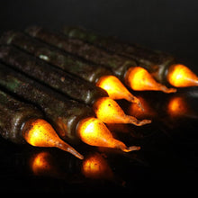 Load image into Gallery viewer, LED Flameless Wax Candle Battery Operated Taper Pillar Candle LED Plastic Candles For Restaurants Hotels Museums Black Flameless Candles Real Wax Flickering LED Pillar Candles
