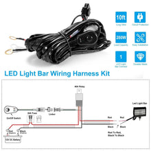 Load image into Gallery viewer, LED Light Bar Wiring Harness Kit Universal Fitment
