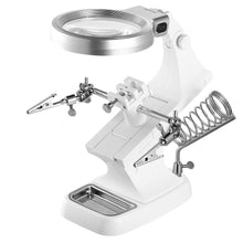 Load image into Gallery viewer, LED Lights Helping Hands Magnifying Glass
