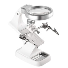 Load image into Gallery viewer, LED Lights Helping Hands Magnifying Glass
